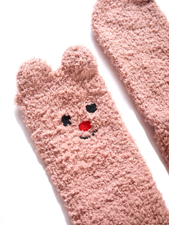 Damentaschen Fleece Gesicht Braun