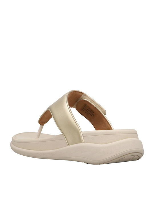 Women's Flat Sandals in Gold Color