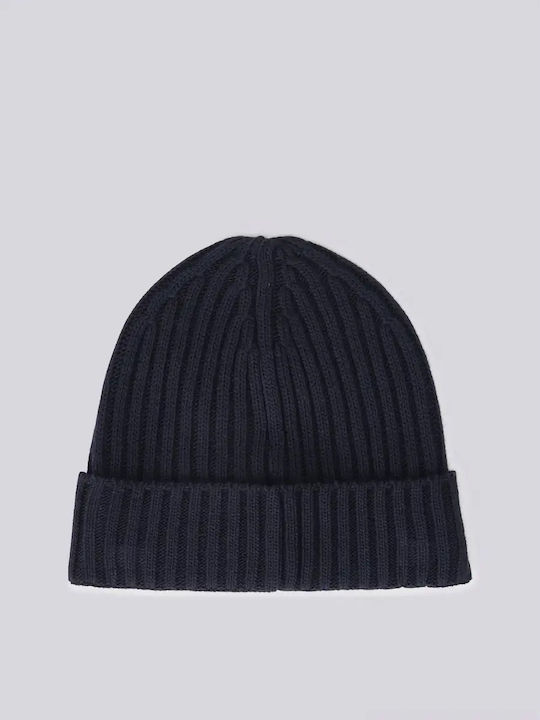 Beanie Ανδρικός Σκούφος με Rib Πλέξη σε Μπλε χρώμα