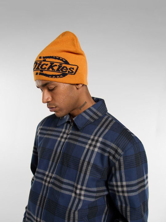 Beanie Ανδρικός Σκούφος Πλεκτός σε Πορτοκαλί χρώμα