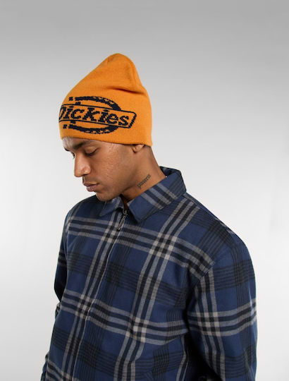Beanie Männer Beanie Gestrickt in Orange Farbe