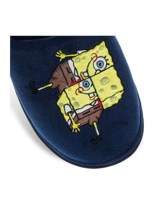 Spongebob 10132150 Χειμερινές Ανδρικές Παντόφλες Μπλε