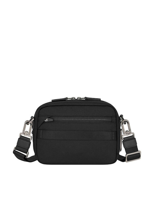 Mythic Compact Lederne Herren Tasche Schulter / Crossbody Schwarze