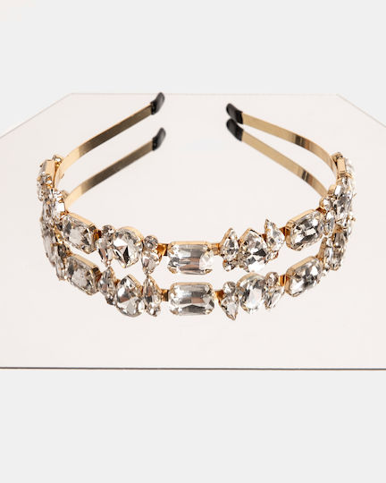 White Hair Headband Stones White