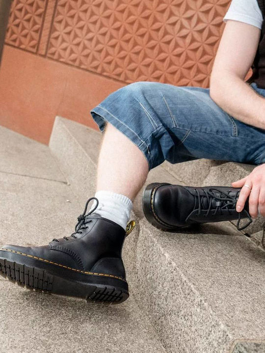 Leder Schwarz Herrenstiefel