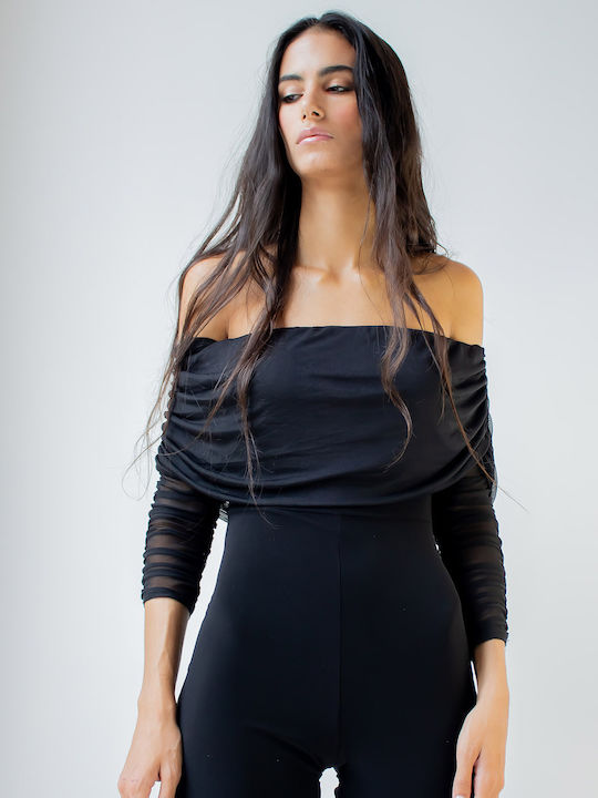 Damen Einteiler Anzug Black