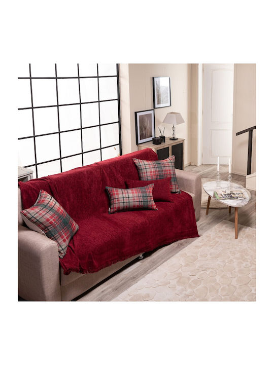 Teoran Basic Three-Seater Sofa Throw Chenille 180x300cm 10