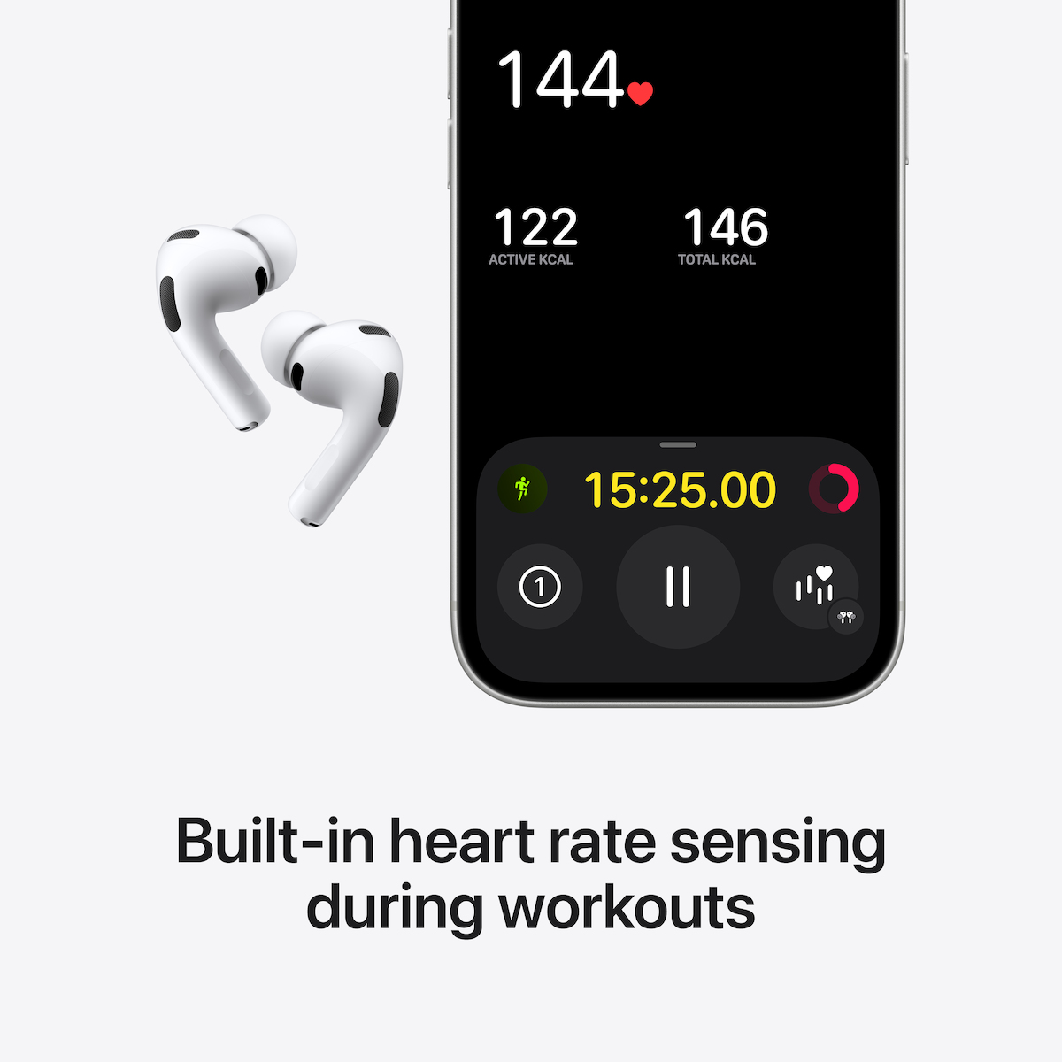 Apple AirPods Pro 3 In-ear Bluetooth Handsfree Ακουστικά με Αντοχή στον Ιδρώτα και Θήκη Φόρτισης Λευκά (MFHP4ZMA)