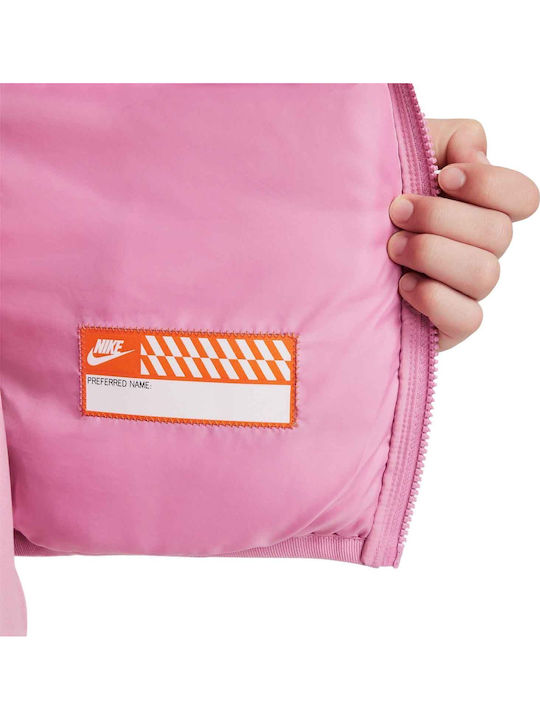 Kids' Sports Jacket Short with Lining & Hood Pink Sportswear
