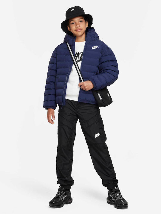 Kids' Sports Jacket Short with Hood Blue Sportswear