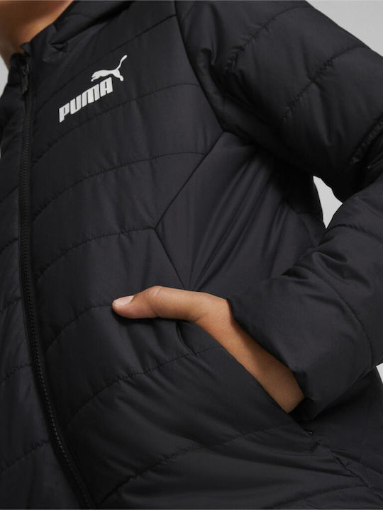 Kids' Sports Jacket Short with Hood Black