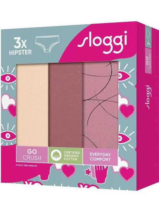 Βαμβακερά Дамско Слип 3Pack Beige