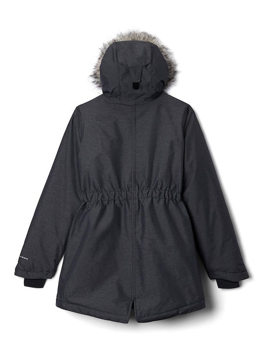 Kids' Parka Long with Hood Black NORDIC STRIDER