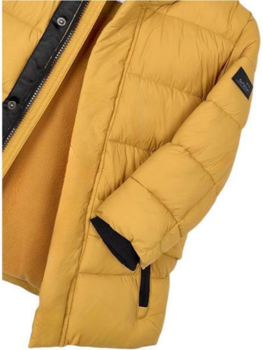 Kids' Casual Jacket Long with Hood Mustard