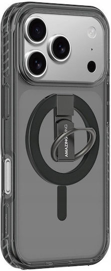 AmazingThing Titan Pro Grip Ring Umschlag Rückseite Schwarz (iPhone 17 Pro Max)