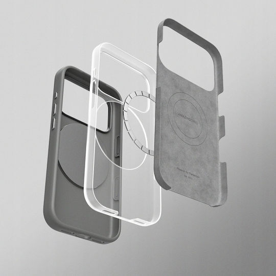 AmazingThing Cloudie Silicone 360 Full Cover Grey for iPhone 18 / 17 Pro