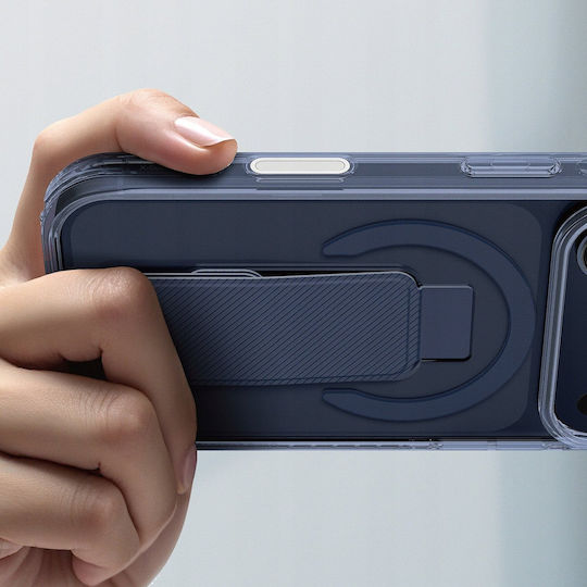 AmazingThing Titan Pro Holder Back Cover Leather Blue (iPhone 17 Pro Max)