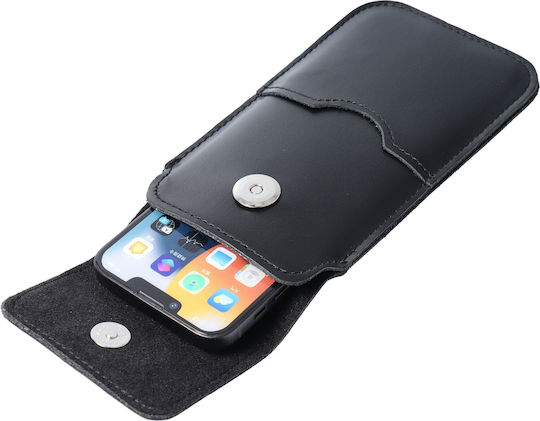 Back Cover Piele Negru (Galaxy A12Redmi Note 9Nokia 8.3)