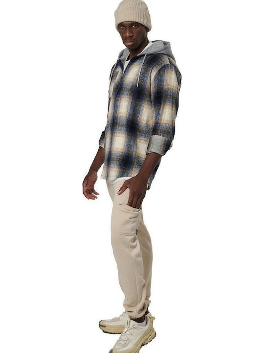 Men's Fleece Cardigan with Hood Multicolored