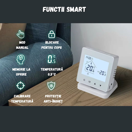 Digital Termostat Spațiu Smart cu Wi-Fi