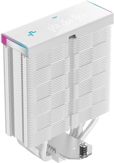 Deepcool AK400 Digital Pro Охладител за ЦПУ за Socket /A/M/4/A/M/5/1/2/0/0/1/1/5/x/1/7/0/0/ с RGB Осветление Бял