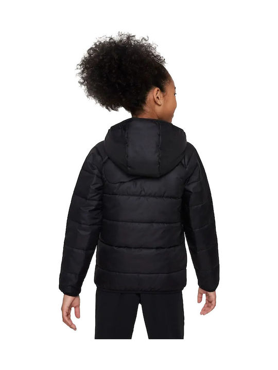Kids' Sports Jacket Short with Hood Black Academy Pro