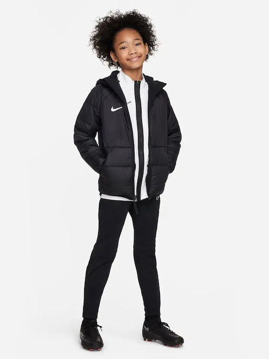 Kids' Sports Jacket Short with Hood Black Academy Pro
