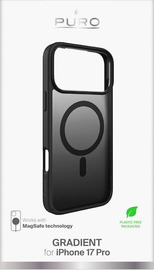 Puro Gradient Back Cover Σιλικόνης 1mm Μαύρο (iPhone 17 Pro)