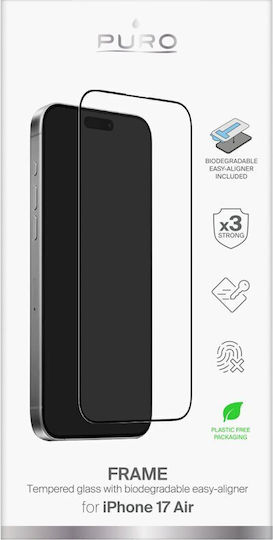 Puro Tempered Glass Μαύρο (iPhone Air)