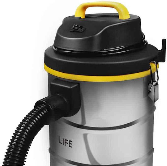 Life Cleanmaster Staubsauger Flüssigkeiten / Feststoffe 1400W mit Kunststoff Behälter 25Es