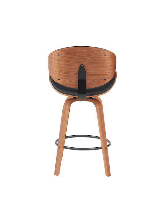 Табуретка Бар с гръбнак Дърво Black, Brown 52x55x107бр