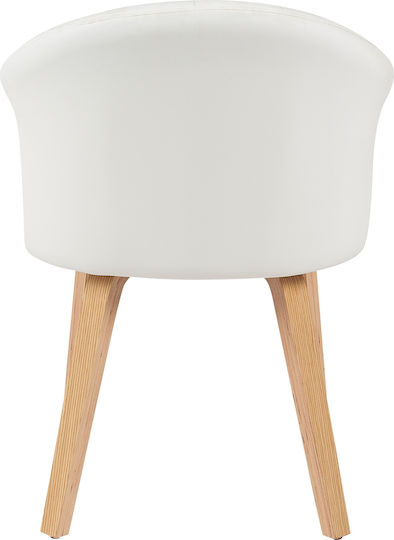 Fotolii Sala de mese Lemn White/Natural 1buc 55x58x78buc