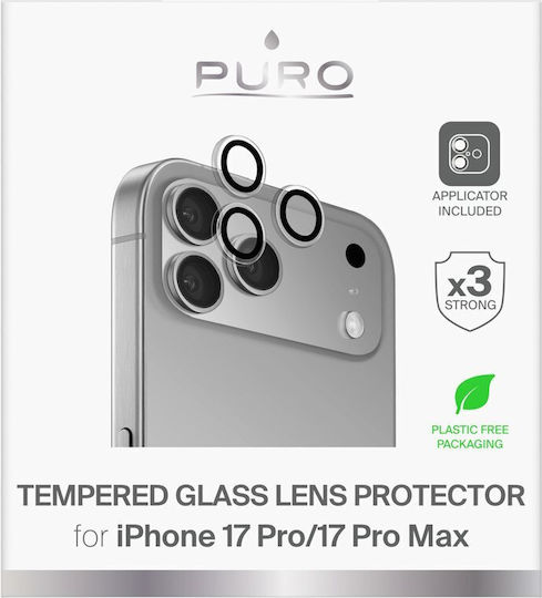 Puro Camera Protection Tempered Glass Transparent for the Iphone 17 Pro, Iphone 17 Pro Max