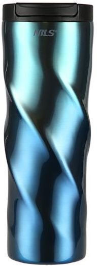 Nils Glass Thermos Stainless Steel 500ml Blue with Handle