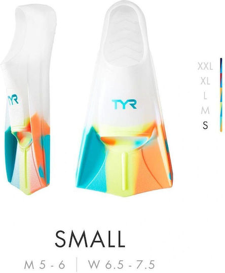 Tyr Βατραχοπέδιλα Πισίνας Stryker Silicone Fins Κοντά Λευκά