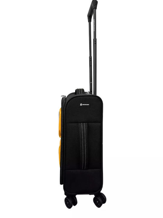 Newcom Travel Suitcases Fabric Yellow with 4 Wheels Set of 2 Pieces