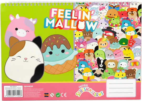Drawing Pad 23x33 cm 40 Sheets Stickers Squishmallows #363-30416