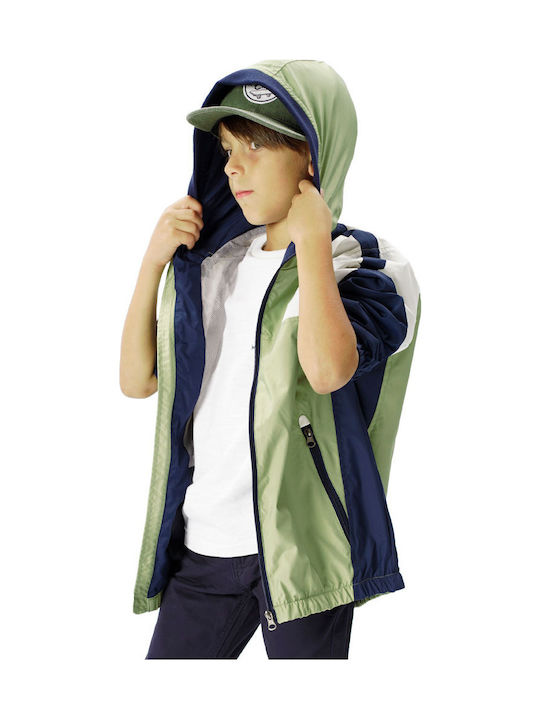 Kids' Casual Jacket Windproof with Hood Khaki