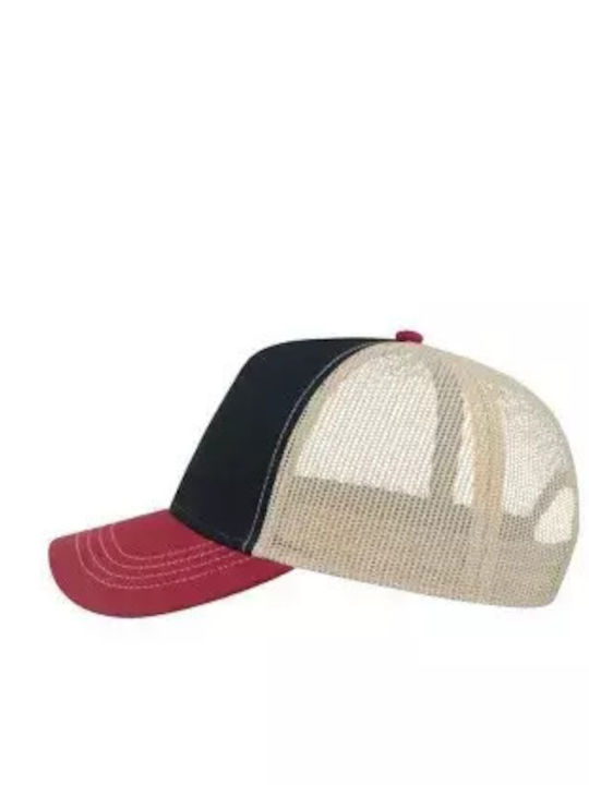 Atlantis S-rapper Canvas Πεντάφυλλο Καπέλο Τζόκεϊ Δίχτυ Κωδ S-rapper Canvas Navy Beige Burgundy
