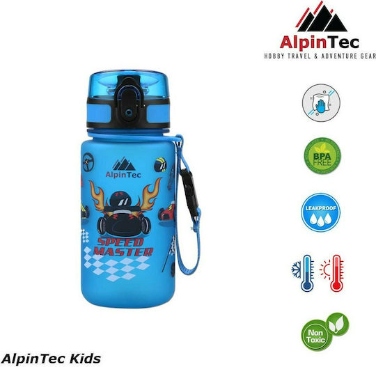 AlpinPro AlpinTec Детска Бутилка За Вода Пирати Пластмаса Non Spill Kids 350ml