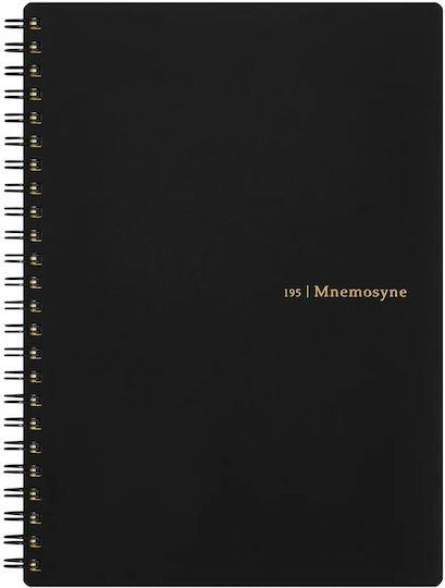 Notepad Notizbuch Spirale 80 Blätter A5 Geregelt Schwarz