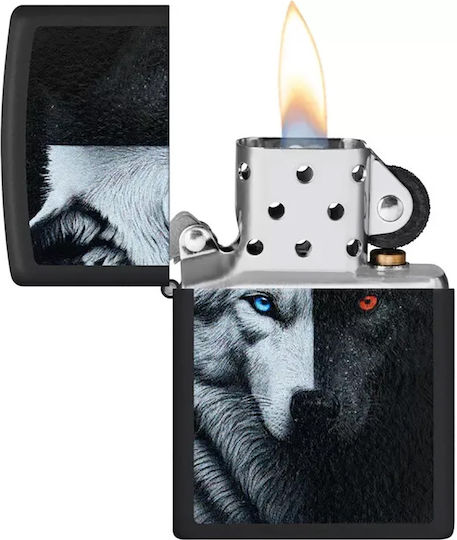 Feuerzeug Zwei Wölfe Design Zippo
