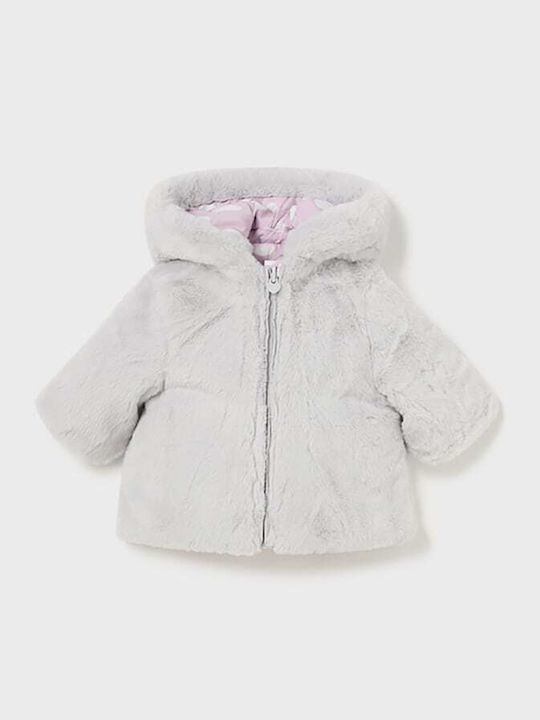 Kids' Casual Jacket Short Double Sided with Lining & Hood Lilac