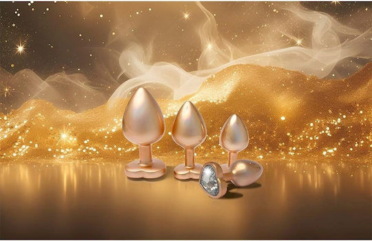 Dream Toys Gleaming Πρωκτικές Σφήνες Σετ Χρυσές 3τμχ