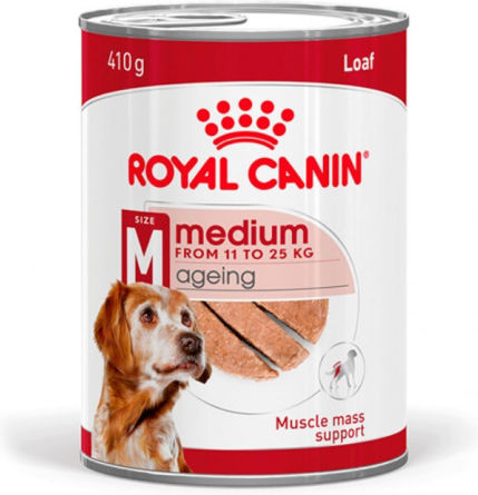 Royal Canin Medium Wet Food for Senior Dogs in Cans Diet with Meat 410gr