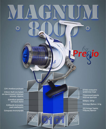 Pregio Magnum 8000 Μηχανισμός Ψαρέματος για Surf Casting