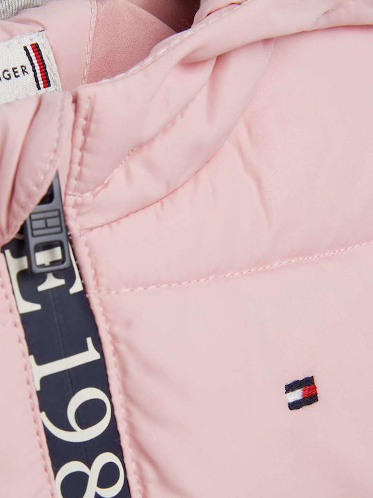 Kids' Casual Jacket Short with Hood Pink