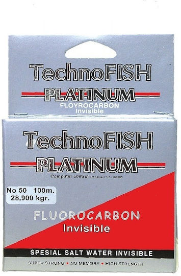 Technofish Platinum Fluorocarbon Fishing Line Transparent 50m / 0.20mm / 5.4kg