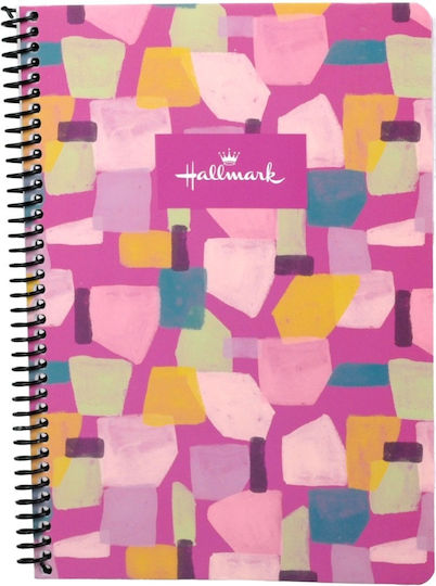 Hallmark Spiral Notebook Ruled B5 70 Sheets 2 Subjects 1pcs (Μiscellaneous Designs)