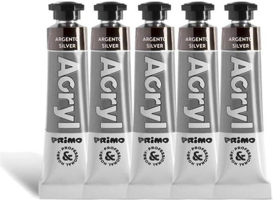 Primo Acryl Ακρυλικό Χρώμα Ζωγραφικής Ασημί 18ml